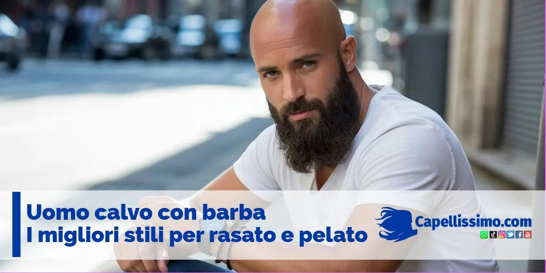 Uomo pelato con barba
