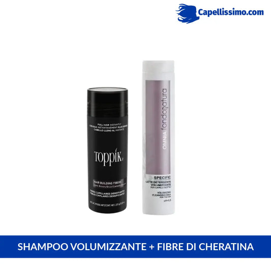 fibre di cheratina e shampoo volumizzante