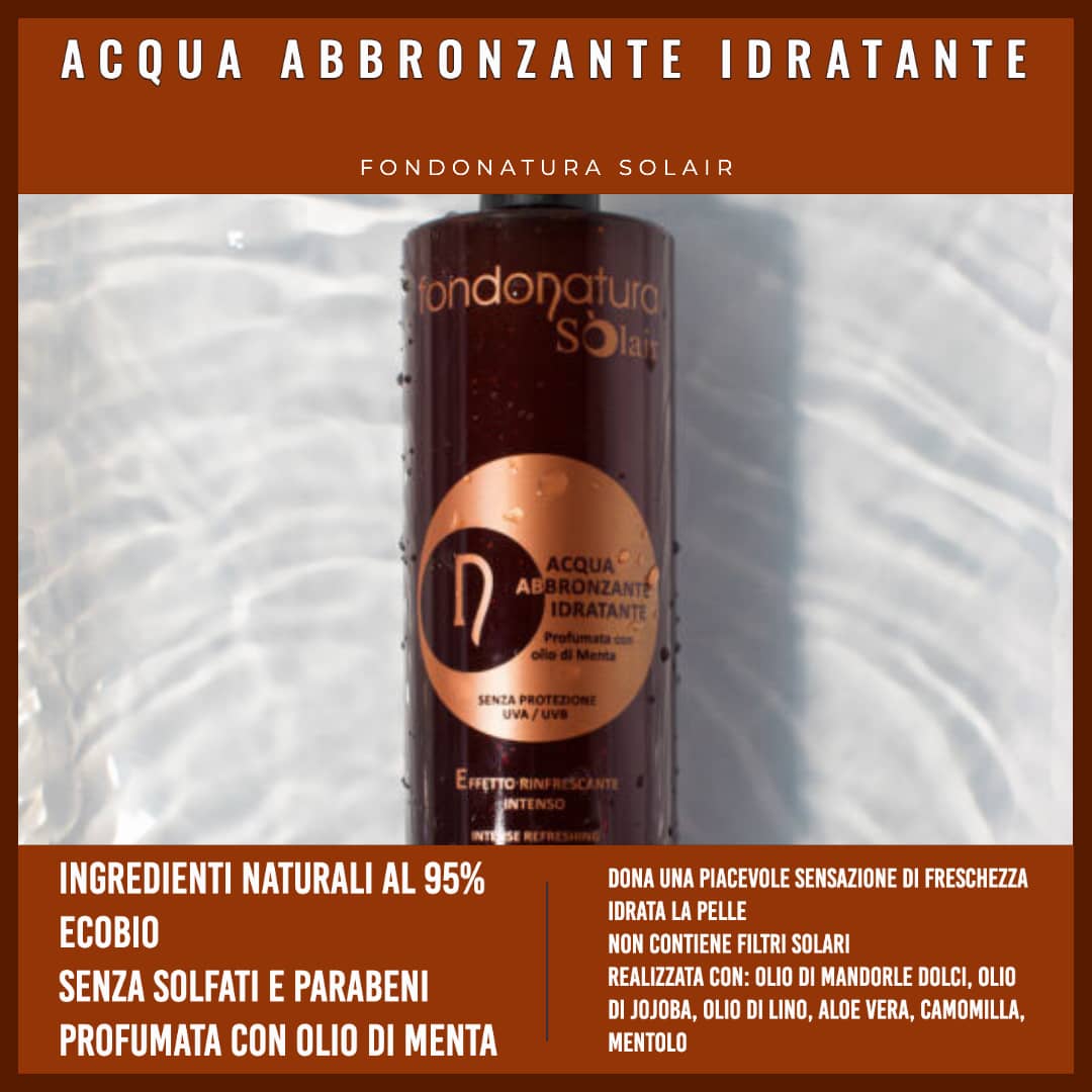 Acqua solare rinfrescante per abbronzarsi