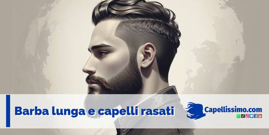 barba lunga e capelli rasati o calvi