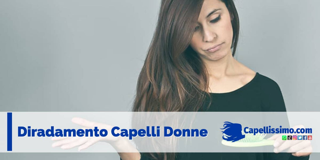 diradamento capelli  donne frontale e laterale