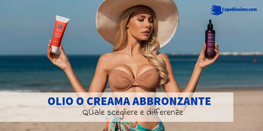 Olio solare o crema abbronzante