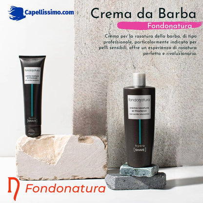 Crema per la rasatura della barba, adatta per pelli sensibili e con acne