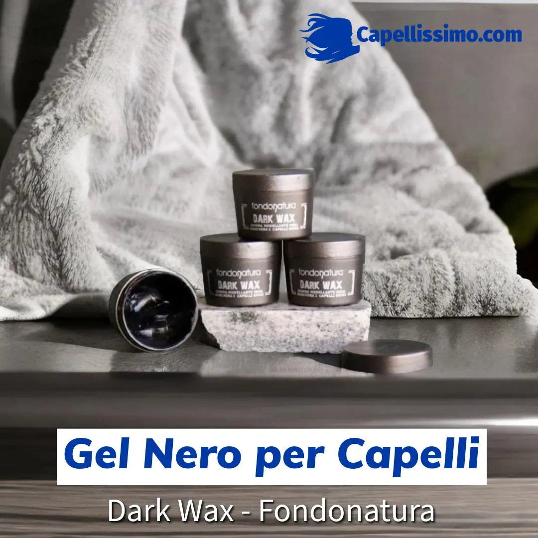 Fondonatura Dark Wax gel nero per capelli brizzolati