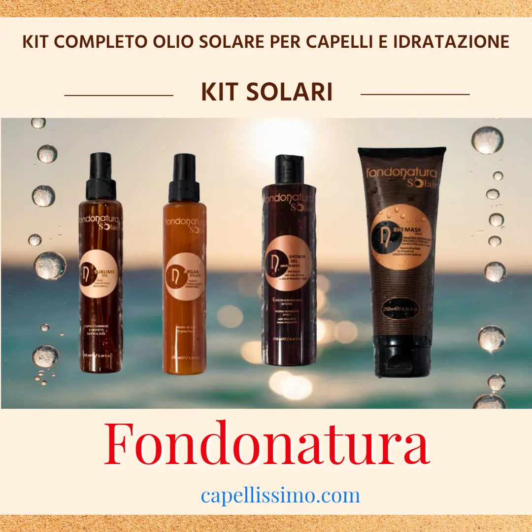 Kit completo olio solare per capelli e idratazione