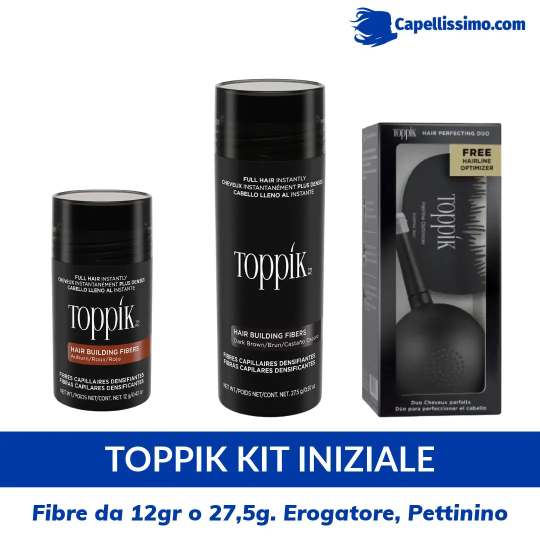 TOPPIK KIT INIZIALE. Starter Pack per provare le fibre – capellissimo.com