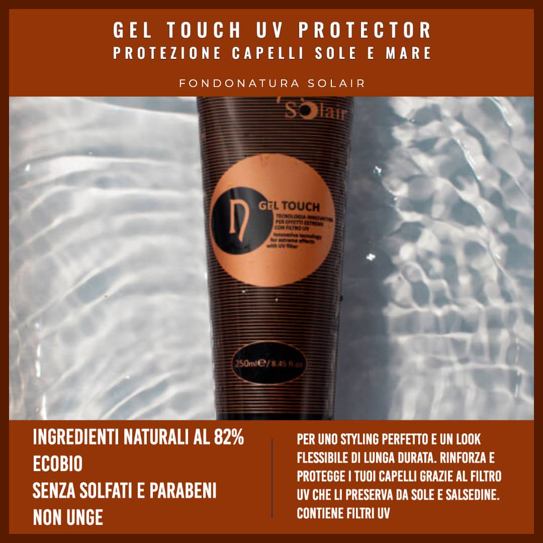 Gel Touch UV Protector Fondonatura protezione bio capelli sole e mare